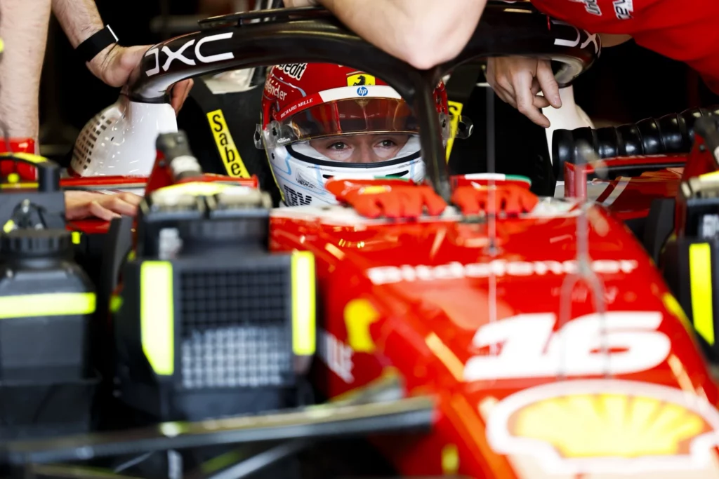 Charles Leclerc su Ferrari SF-26 durante le prove libere FP1 del GP Australia 2026 ad Albert Park Melbourne