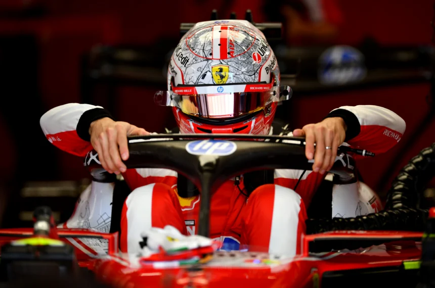 Charles Leclerc nelle Libere2 di Austin
